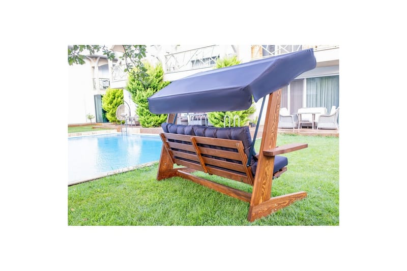 Puutarhan kolmoiskeinutuoli Viva Antrasiitti - Antrasiitti, 237 x 100 x 175 cm - Puutarhakalusteet - Ulkosohva & puutarhapenkki - Pihakeinu & puutarhakeinu - Riippusohva