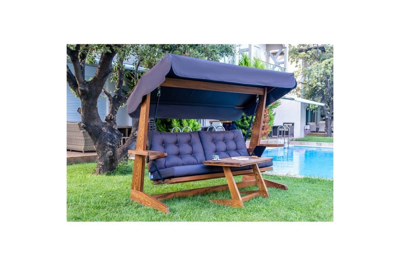 Puutarhan kolmoiskeinutuoli Viva Antrasiitti - Antrasiitti, 237 x 100 x 175 cm - Puutarhakalusteet - Ulkosohva & puutarhapenkki - Pihakeinu & puutarhakeinu - Riippusohva