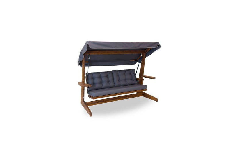 Puutarhan kolmoiskeinutuoli Viva Antrasiitti, Antrasiitti, 237 x 100 x 175 cm