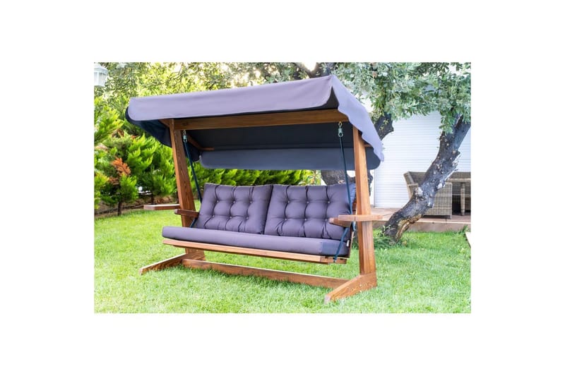 Puutarhan kolmoiskeinutuoli Viva Antrasiitti - Antrasiitti, 237 x 100 x 175 cm - Puutarhakalusteet - Ulkosohva & puutarhapenkki - Pihakeinu & puutarhakeinu - Riippusohva