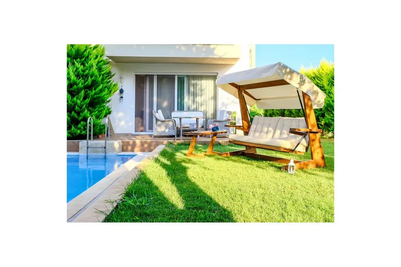 Puutarhan kolmoiskeinutuoli Viva Beige - Beige, 237 x 100 x 175 cm - Puutarhakalusteet - Ulkosohva & puutarhapenkki - Pihakeinu & puutarhakeinu - Riippusohva