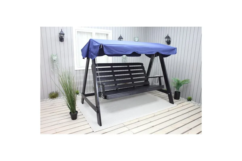 Riippumatto katto Pelle Laivastonsininen - Laivastonsininen - Puutarhakalusteet - Ulkosohva & puutarhapenkki - Pihakeinu & puutarhakeinu - Pihakeinun katos