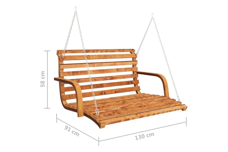 Keinupenkki tiikkiviimeistelty täysi kuusi 91x130x58 cm - Puutarhakalusteet - Ulkosohva & puutarhapenkki - Pihakeinu & puutarhakeinu - Riippusohva