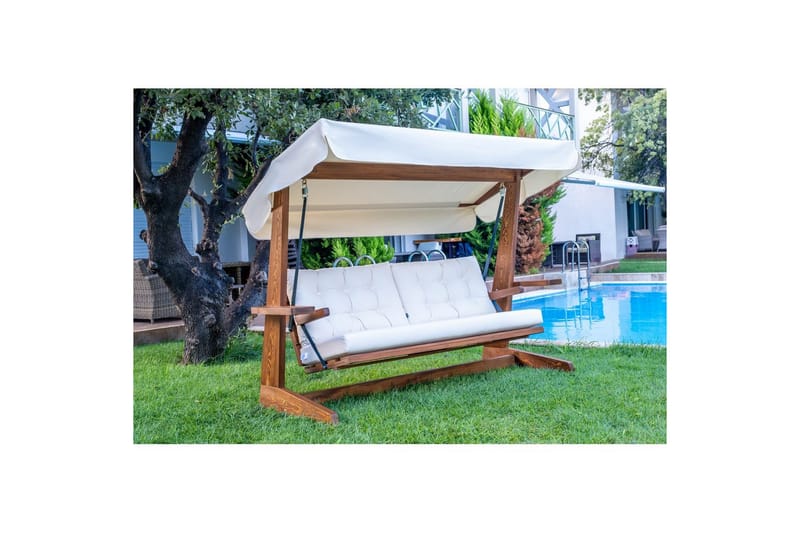 Viva Outdoor Riippusohva 3 Istuttava - Beige - Puutarhakalusteet - Ulkosohva & puutarhapenkki - Pihakeinu & puutarhakeinu - Riippusohva