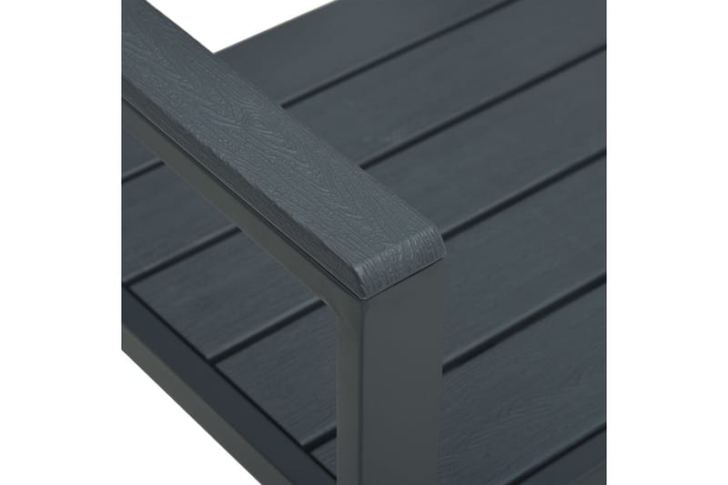 Puutarhapenkki 120 cm HDPE harmaa puun näköinen - Harmaa - Puutarhakalusteet - Ulkosohva & puutarhapenkki - Puutarhapenkki & ulkopenkki
