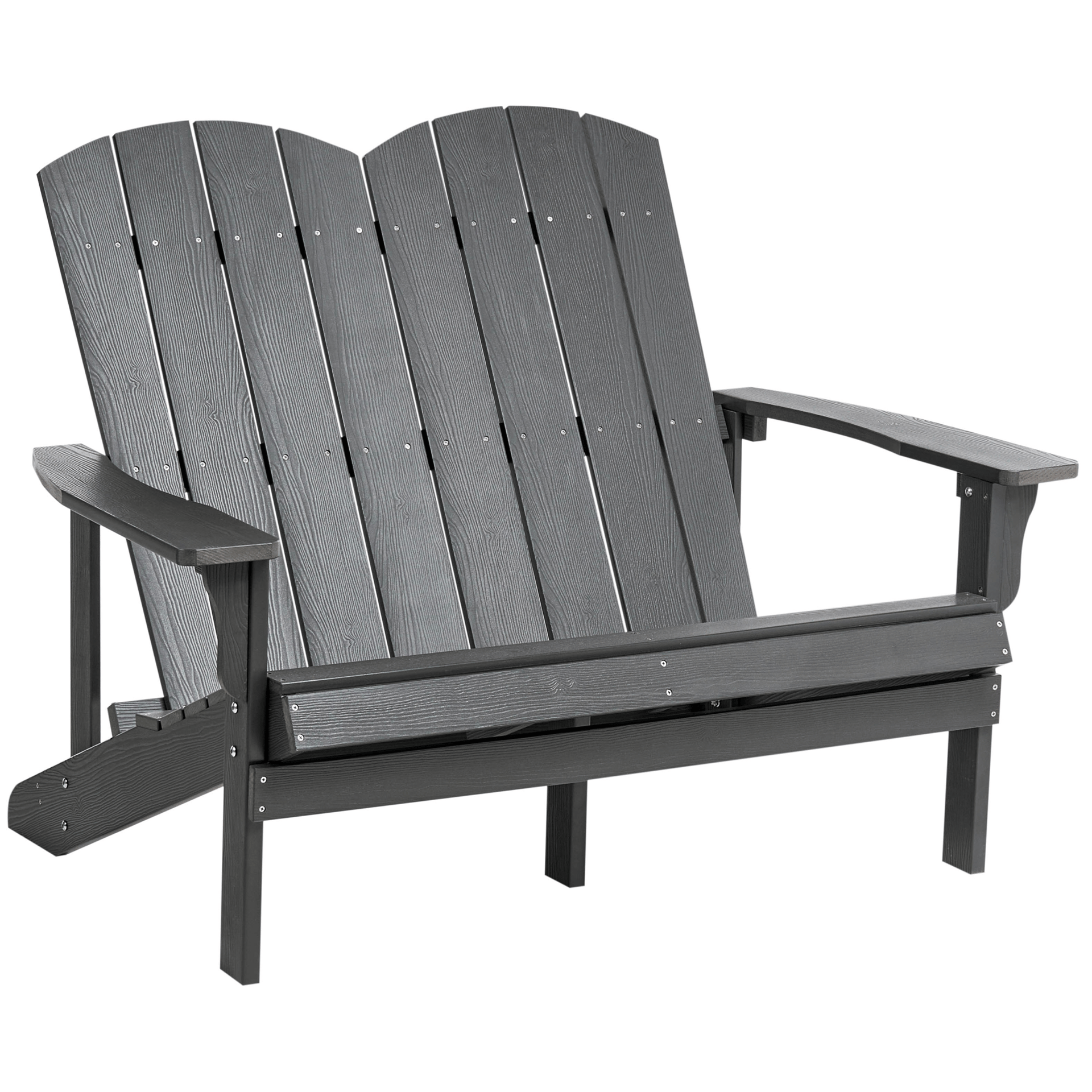 Puutarhapenkki Adirondack 125 cm - Harmaa