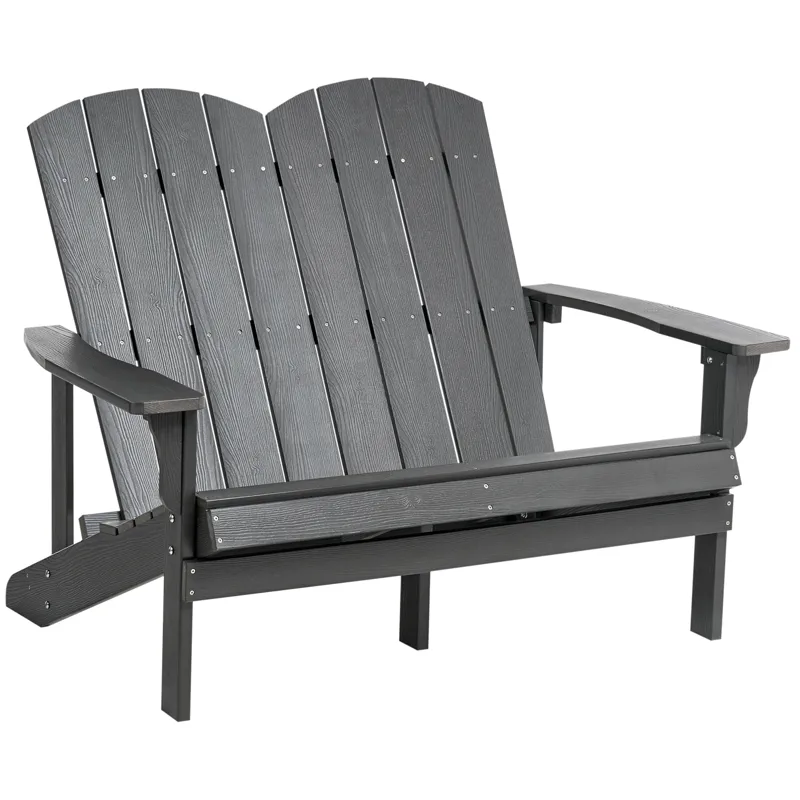 Puutarhapenkki Adirondack 125 cm, Harmaa