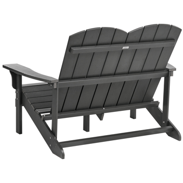 Puutarhapenkki Adirondack 125 cm - Harmaa - Puutarhakalusteet - Ulkosohva & puutarhapenkki - Puutarhapenkki & ulkopenkki