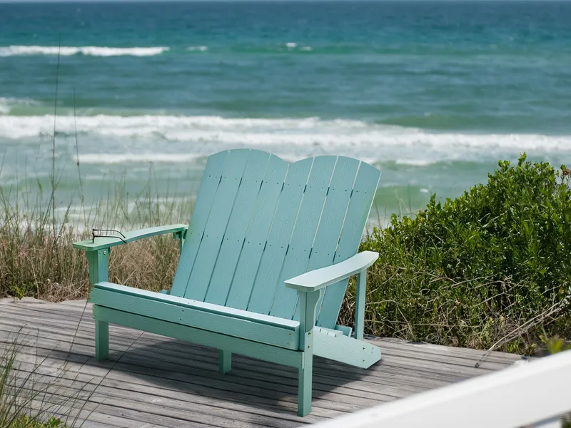 Puutarhapenkki Adirondack 125 cm - Sininen - Puutarhakalusteet - Ulkosohva & puutarhapenkki - Puutarhapenkki & ulkopenkki