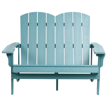 Puutarhapenkki Adirondack 125 cm - Sininen - Puutarhakalusteet - Ulkosohva & puutarhapenkki - Puutarhapenkki & ulkopenkki
