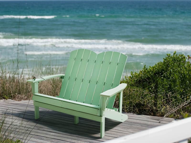 Puutarhapenkki Adirondack 125 cm - Vihreä - Puutarhakalusteet - Ulkosohva & puutarhapenkki - Puutarhapenkki & ulkopenkki