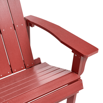 Puutarhapenkki Adirondack 125 cm - Punainen - Puutarhakalusteet - Ulkosohva & puutarhapenkki - Puutarhapenkki & ulkopenkki