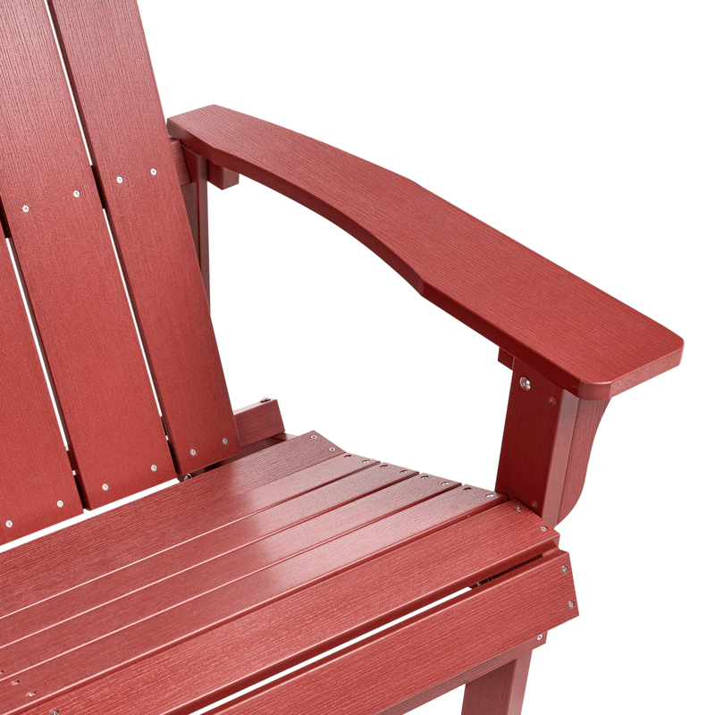 Puutarhapenkki Adirondack 125 cm - Punainen - Puutarhakalusteet - Ulkosohva & puutarhapenkki - Puutarhapenkki & ulkopenkki