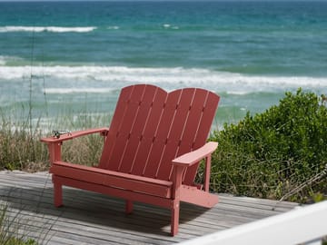 Puutarhapenkki Adirondack 125 cm - Punainen - Puutarhakalusteet - Ulkosohva & puutarhapenkki - Puutarhapenkki & ulkopenkki