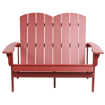 Puutarhapenkki Adirondack 125 cm - Punainen - Puutarhakalusteet - Ulkosohva & puutarhapenkki - Puutarhapenkki & ulkopenkki