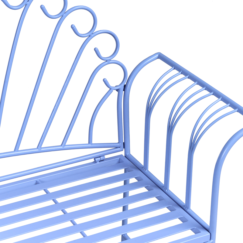 Puutarhapenkki Cavinia 125 cm Rauta - Sininen - Puutarhakalusteet - Ulkosohva & puutarhapenkki - Puutarhapenkki & ulkopenkki