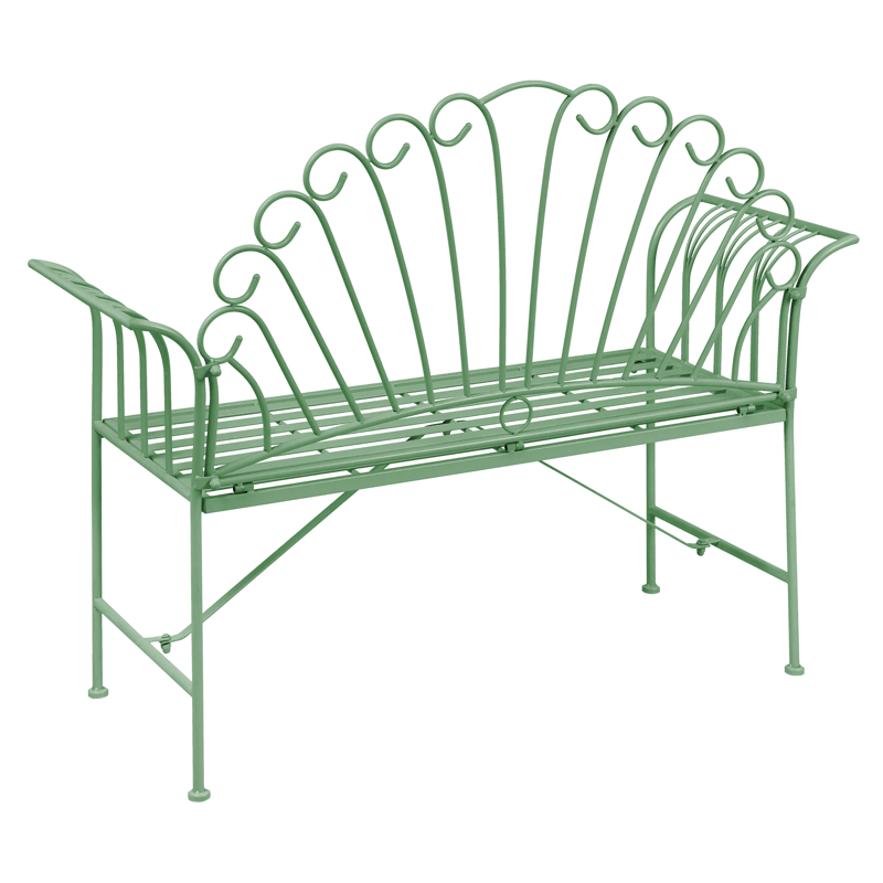 Puutarhapenkki Cavinia 125 cm Rauta - Vihreä - Puutarhakalusteet - Ulkosohva & puutarhapenkki - Puutarhapenkki & ulkopenkki