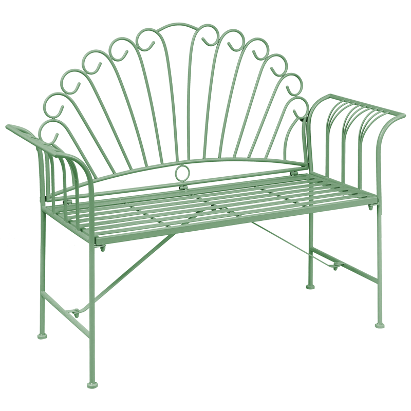 Puutarhapenkki Cavinia 125 cm Rauta - Vihreä - Puutarhakalusteet - Ulkosohva & puutarhapenkki - Puutarhapenkki & ulkopenkki