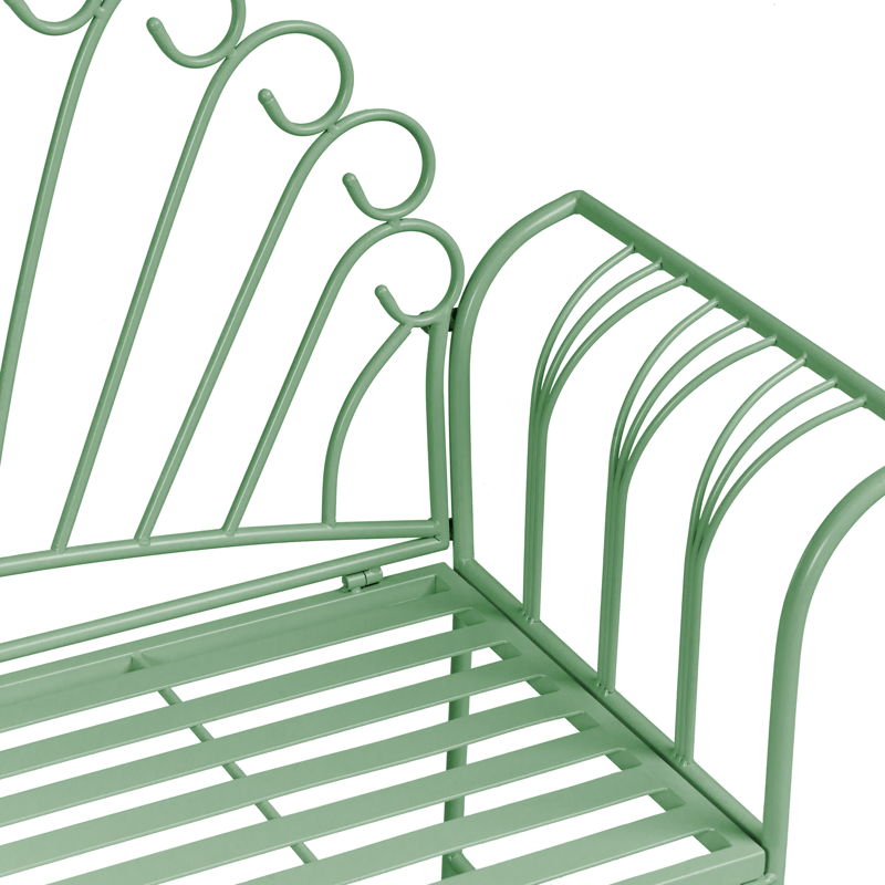 Puutarhapenkki Cavinia 125 cm Rauta - Vihreä - Puutarhakalusteet - Ulkosohva & puutarhapenkki - Puutarhapenkki & ulkopenkki