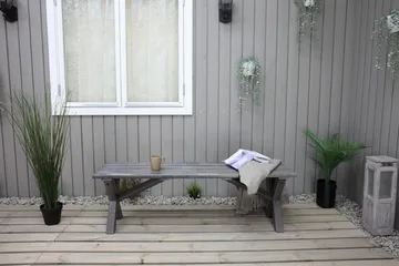 Istuinpenkki Scottsdale 140 cm Shabby Chic - Puutarhakalusteet - Ulkosohva & puutarhapenkki - Puutarhapenkki & ulkopenkki