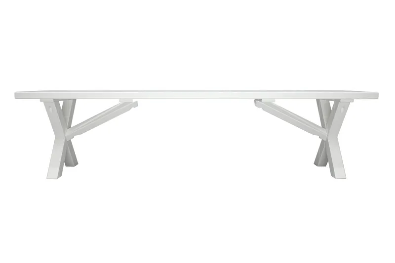 Istuinpenkki Scottsdale 180 cm - Valkoinen - Puutarhakalusteet - Ulkosohva & puutarhapenkki - Puutarhapenkki & ulkopenkki