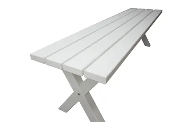 Istuinpenkki Scottsdale 180 cm - Valkoinen - Puutarhakalusteet - Ulkosohva & puutarhapenkki - Puutarhapenkki & ulkopenkki