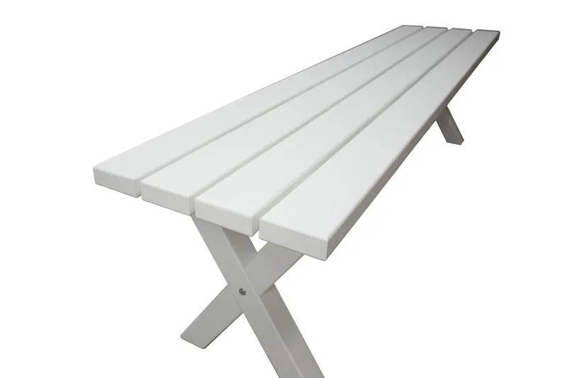 Istuinpenkki Scottsdale 180 cm - Valkoinen - Puutarhakalusteet - Ulkosohva & puutarhapenkki - Puutarhapenkki & ulkopenkki