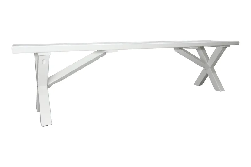 Istuinpenkki Scottsdale 180 cm - Valkoinen - Puutarhakalusteet - Ulkosohva & puutarhapenkki - Puutarhapenkki & ulkopenkki