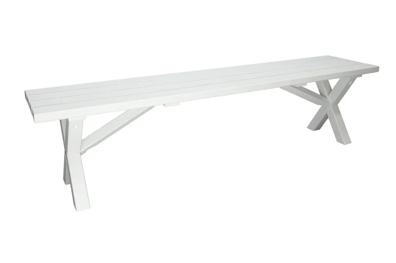 Istuinpenkki Scottsdale 180 cm - Valkoinen - Puutarhakalusteet - Ulkosohva & puutarhapenkki - Puutarhapenkki & ulkopenkki