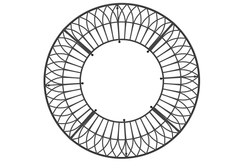 Puunympäryspenkki 160 cm musta teräs - Musta - Puutarhapenkki & ulkopenkki