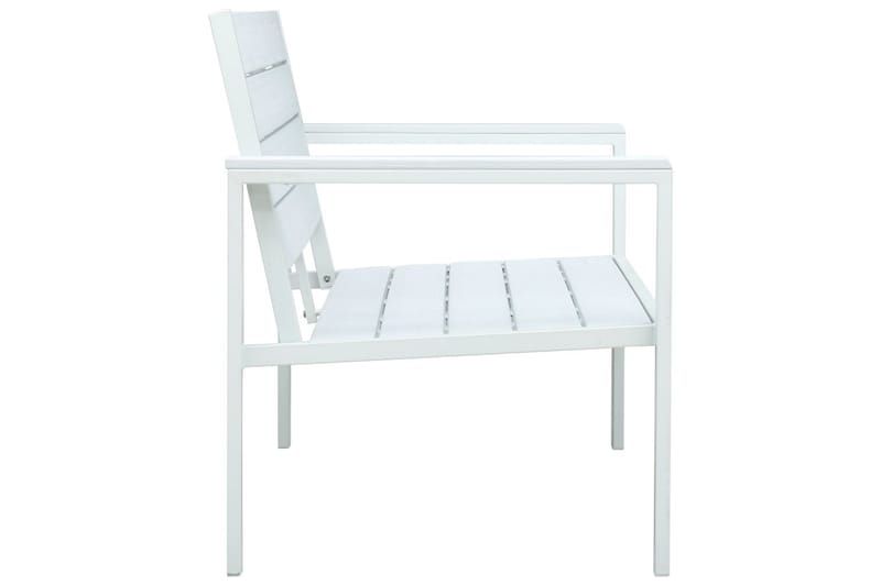 Puutarhapenkki 120 cm HDPE valkoinen puun näköinen - Valkoinen - Puutarhakalusteet - Ulkosohva & puutarhapenkki - Puutarhapenkki & ulkopenkki