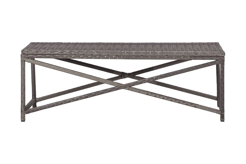 Puutarhapenkki 120 cm polyrottinki harmaa - Harmaa - Puutarhakalusteet - Ulkosohva & puutarhapenkki - Puutarhapenkki & ulkopenkki