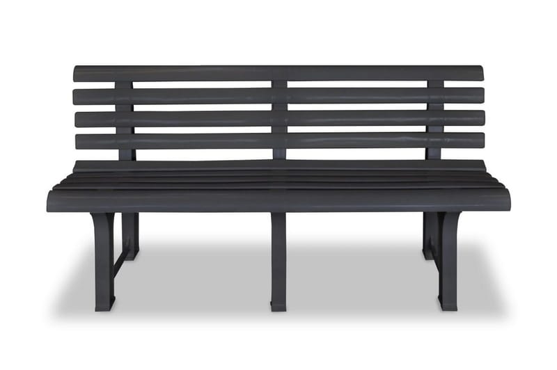 Puutarhapenkki 145,5 cm muovi antrasiitti - Antrasiitti - Puutarhakalusteet - Ulkosohva & puutarhapenkki - Puutarhapenkki & ulkopenkki