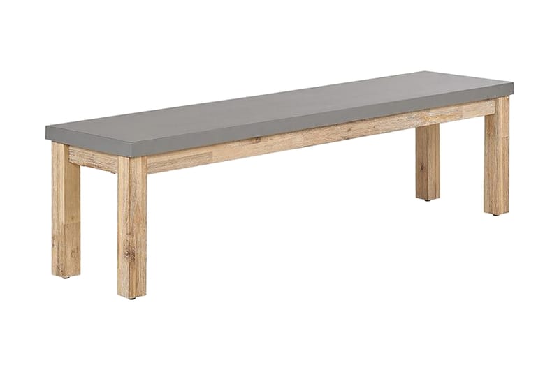 Puutarhapenkki 160 cm Harmaa OSTUNI - Harmaa - Puutarhakalusteet - Ulkosohva & puutarhapenkki - Puutarhapenkki & ulkopenkki