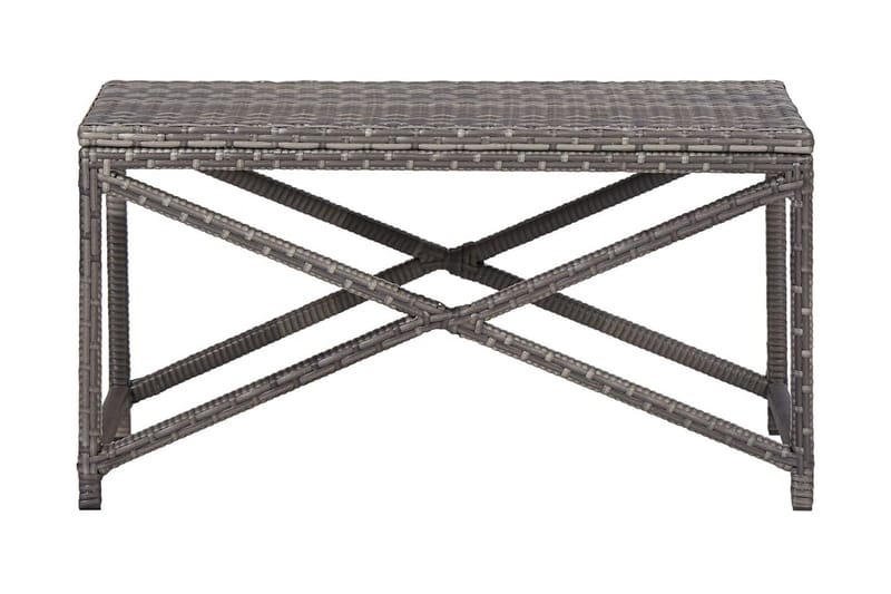 Puutarhapenkki 80 cm polyrottinki harmaa - Harmaa - Puutarhakalusteet - Ulkosohva & puutarhapenkki - Puutarhapenkki & ulkopenkki