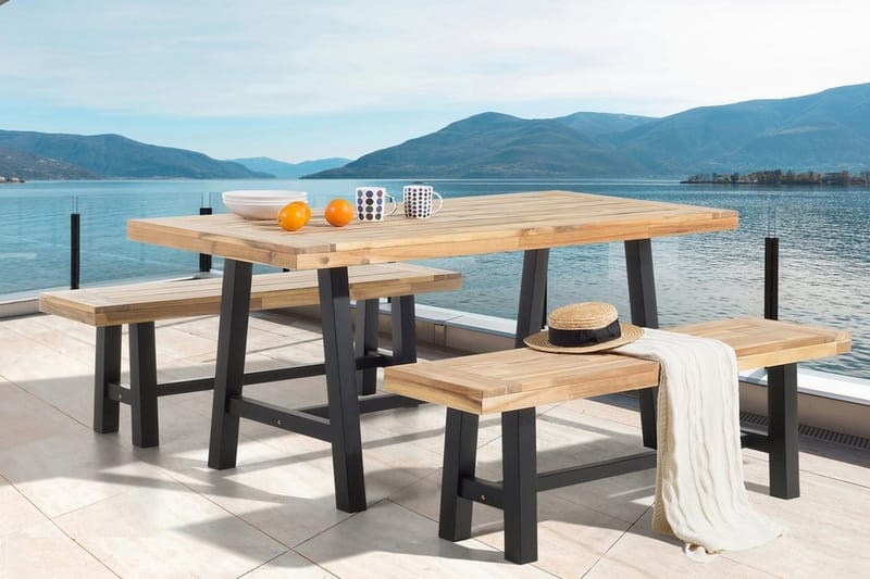 Puutarhapenkki Scania 140 cm - Puu/Luonnonväri - Puutarhakalusteet - Ulkosohva & puutarhapenkki - Puutarhapenkki & ulkopenkki