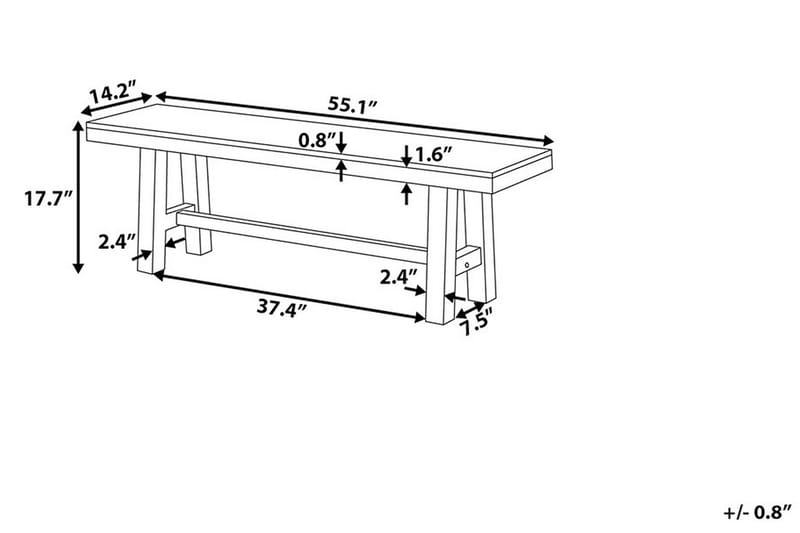 Puutarhapenkki Scania 140 cm - Puu/Luonnonväri - Puutarhakalusteet - Ulkosohva & puutarhapenkki - Puutarhapenkki & ulkopenkki