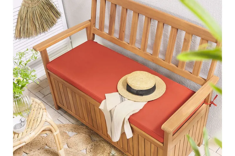 Puutarhapenkki Sovana 120 cm Akaasia Terrakotta - Puu/Luonnonväri - Puutarhakalusteet - Ulkosohva & puutarhapenkki - Puutarhapenkki & ulkopenkki