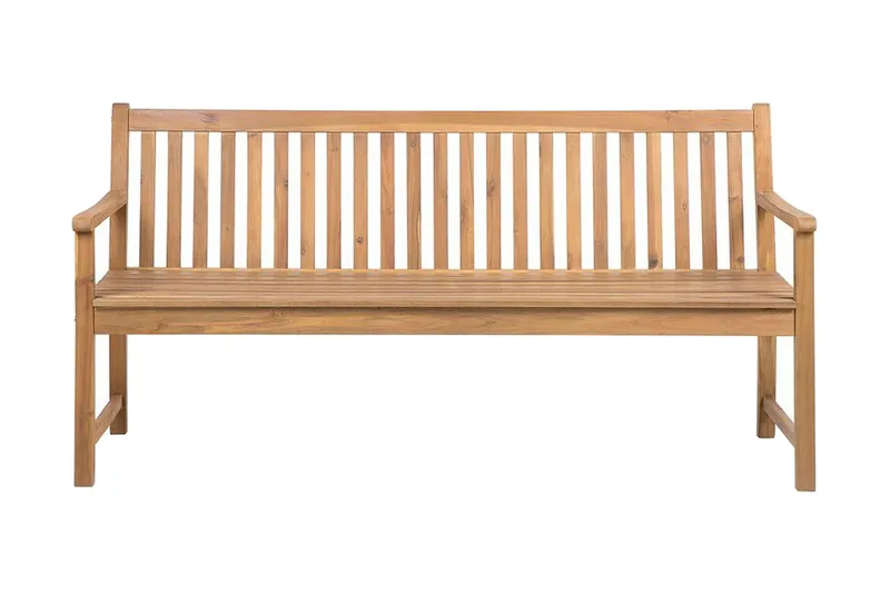 Puutarhapenkki Vivara 180 cm Vaaleanruskea Akaasia, Puu/Luonnonväri