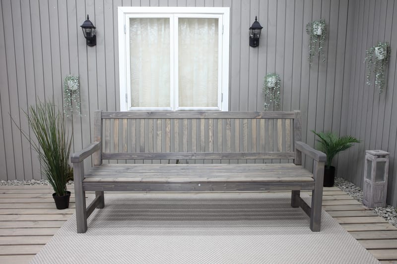 Sohva Rimforsa - Harmaa - Puutarhakalusteet - Ulkosohva & puutarhapenkki - Puutarhapenkki & ulkopenkki