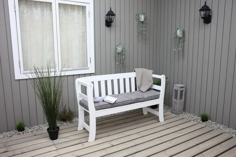 Sohva Rosenberg - Valkoinen - Puutarhakalusteet - Ulkosohva & puutarhapenkki - Puutarhapenkki & ulkopenkki