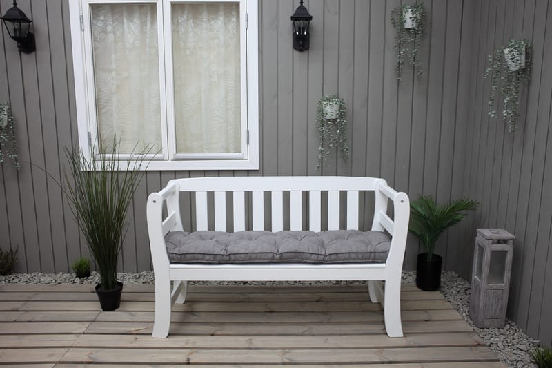 Sohva Rosenberg - Valkoinen - Puutarhakalusteet - Ulkosohva & puutarhapenkki - Puutarhapenkki & ulkopenkki