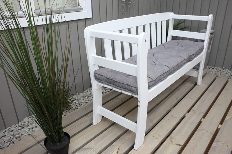 Sohva Rosenberg - Valkoinen - Puutarhakalusteet - Ulkosohva & puutarhapenkki - Puutarhapenkki & ulkopenkki