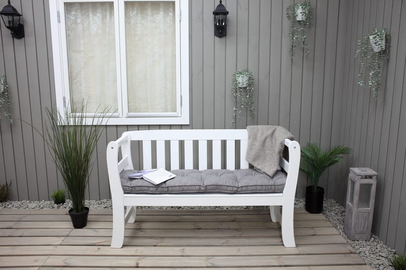 Sohva Rosenberg - Valkoinen - Puutarhakalusteet - Ulkosohva & puutarhapenkki - Puutarhapenkki & ulkopenkki
