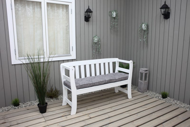 Sohva Rosenberg - Valkoinen - Puutarhakalusteet - Ulkosohva & puutarhapenkki - Puutarhapenkki & ulkopenkki