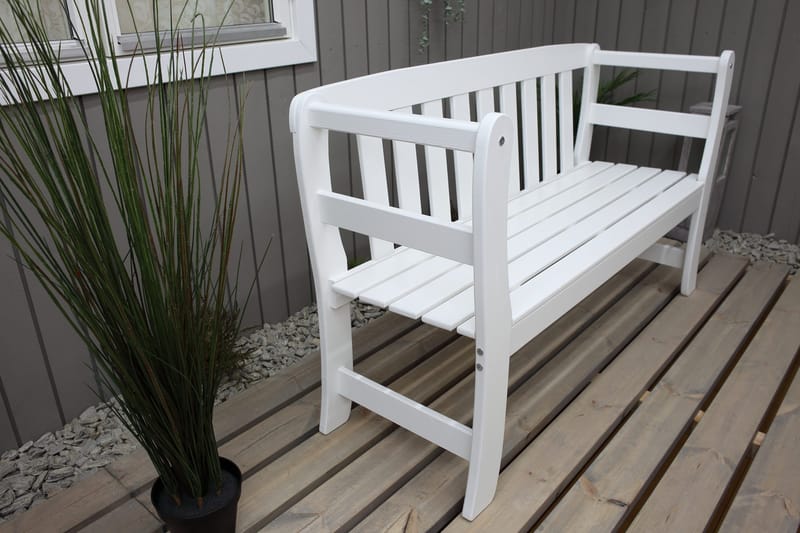 Sohva Rosenberg - Valkoinen - Puutarhakalusteet - Ulkosohva & puutarhapenkki - Puutarhapenkki & ulkopenkki