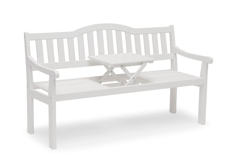 Ulkopenkki Hillerstorp Sara Saxbord - Mänty/Valkoinen - Puutarhakalusteet - Ulkosohva & puutarhapenkki - Puutarhapenkki & ulkopenkki