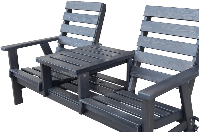 Ulkopenkki KIngdom 177 cm - Musta - Puutarhakalusteet - Ulkosohva & puutarhapenkki - Puutarhapenkki & ulkopenkki