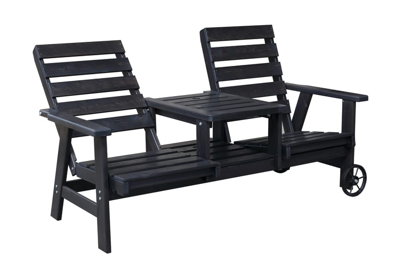 Ulkopenkki KIngdom 177 cm - Musta - Puutarhakalusteet - Ulkosohva & puutarhapenkki - Puutarhapenkki & ulkopenkki