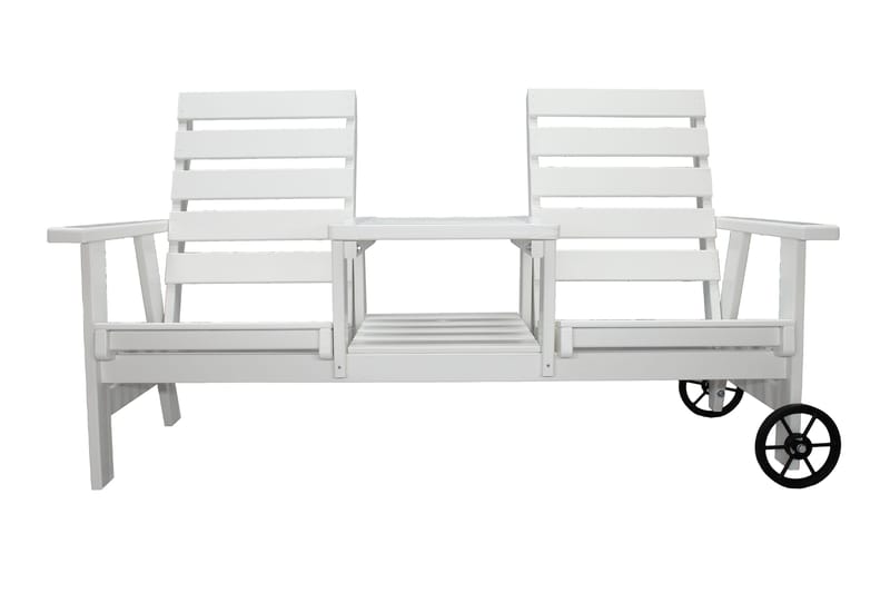 Ulkopenkki KIngdom 177 cm - Valkoinen - Puutarhakalusteet - Ulkosohva & puutarhapenkki - Puutarhapenkki & ulkopenkki